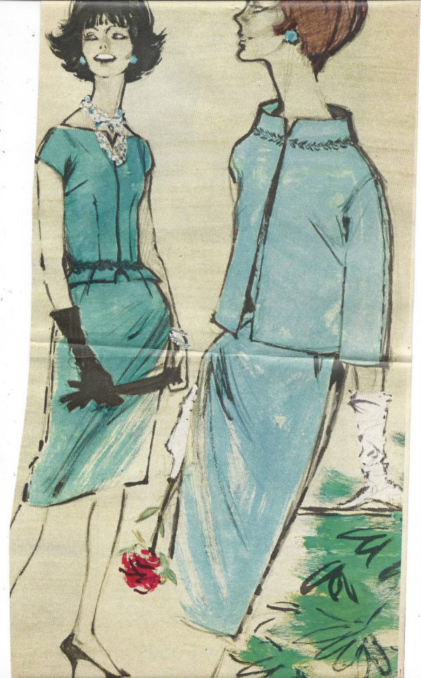 1960s-Vintage-Sewing-Pattern-B36-DRESS-JACKET-1068R-261274724821-2