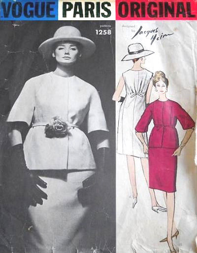 1963-Vintage-VOGUE-Sewing-Pattern-B32-DRESS-JACKET-1723-Jacques-Heim-252490552651-3