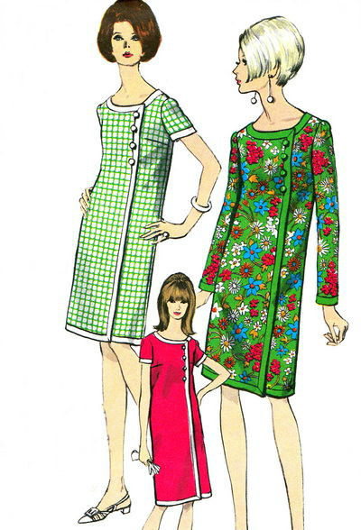 1967-Vintage-VOGUE-Sewing-Pattern-B38-DRESS-1616-262406690201-2