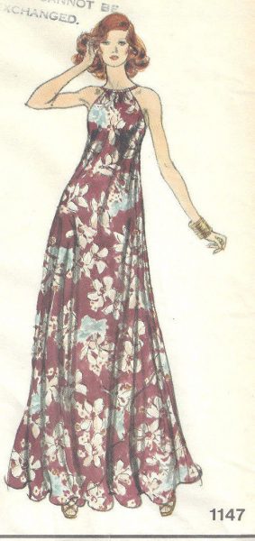 1974-Vintage-VOGUE-Sewing-Pattern-B36-EVENING-DRESS-TOGA-1672-By-LANVIN-262496809031-4