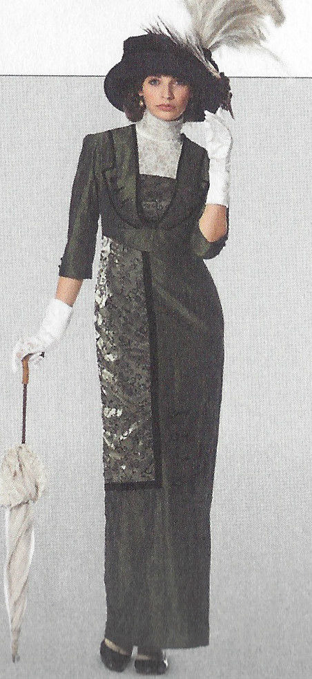 1900s Edwardian Vintage Sewing Pattern DRESS B36-38-40-42-44-46-48-50 ...