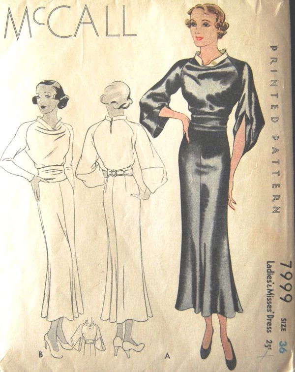 1930s-Vintage-Sewing-Pattern-B36-DRESS-1430-252301256512