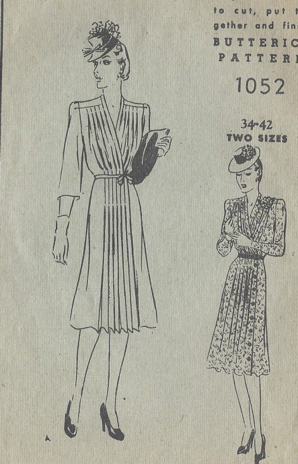 1940s-Vintage-Sewing-Pattern-B40-DRESS-R106-251144488562