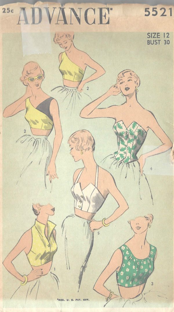 1950s-Vintage-Sewing-Pattern-B30-TOPS-R855-261163876432