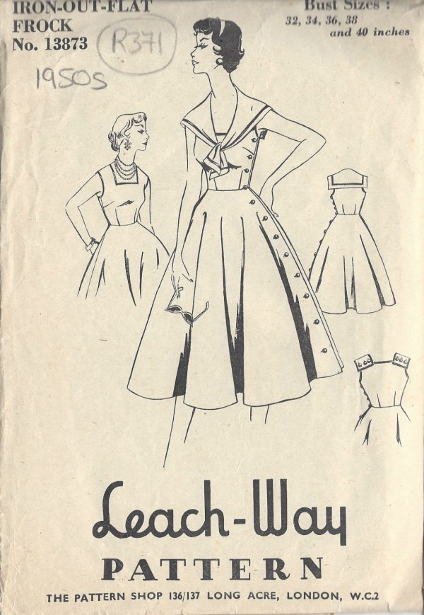 1950s-Vintage-Sewing-Pattern-B32-DRESS-R371-251157939022