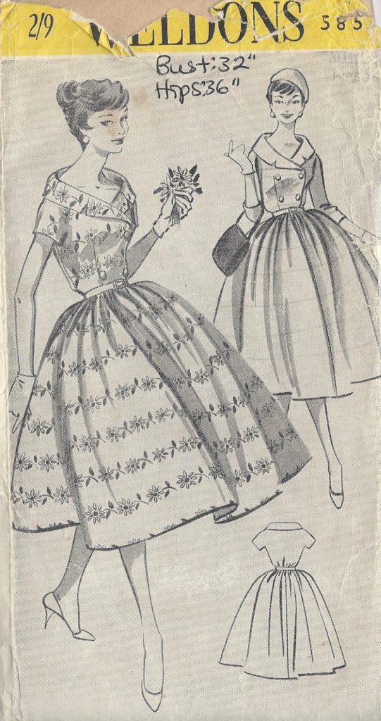 1950s Dress Patterns including Bridal Gowns and Evening Dresses