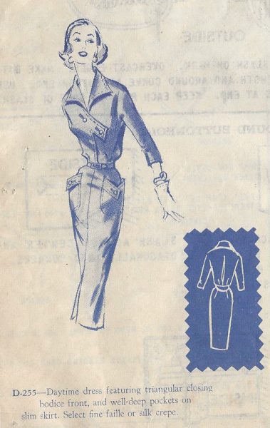 1950s-Vintage-Sewing-Pattern-B38-DRESS-61-By-Modes-Royale-251149285392