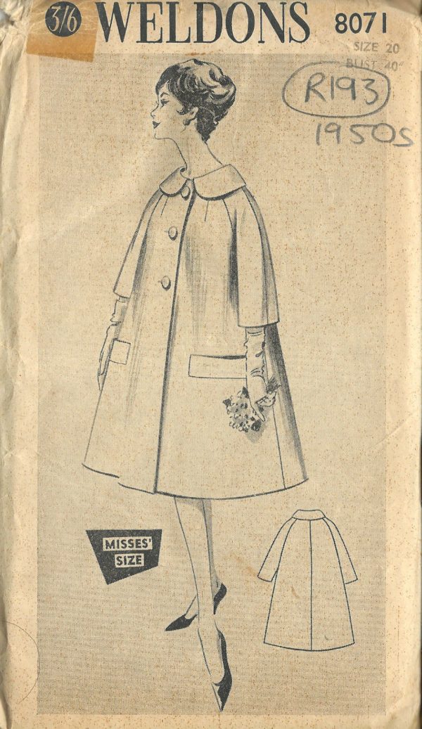 1950s-Vintage-Sewing-Pattern-B40-COAT-R193-251143652192