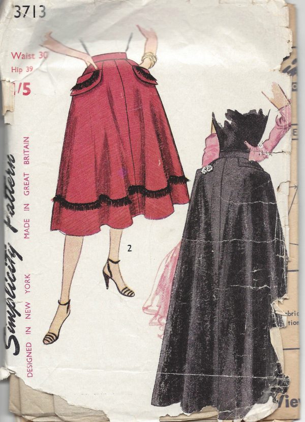 1951-Vintage-Sewing-Pattern-SKIRT-W30-1248-251536503332