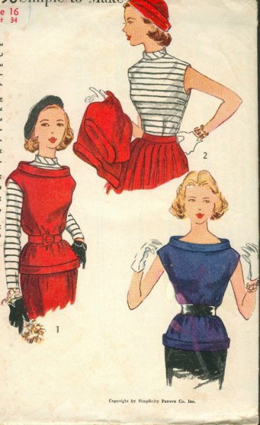1952-Vintage-Sewing-Pattern-B31-BLOUSE-R805-261147388202