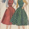 1952-Vintage-Sewing-Pattern-B32-DRESS-JUMPER-BLOUSE-R343-251158374652