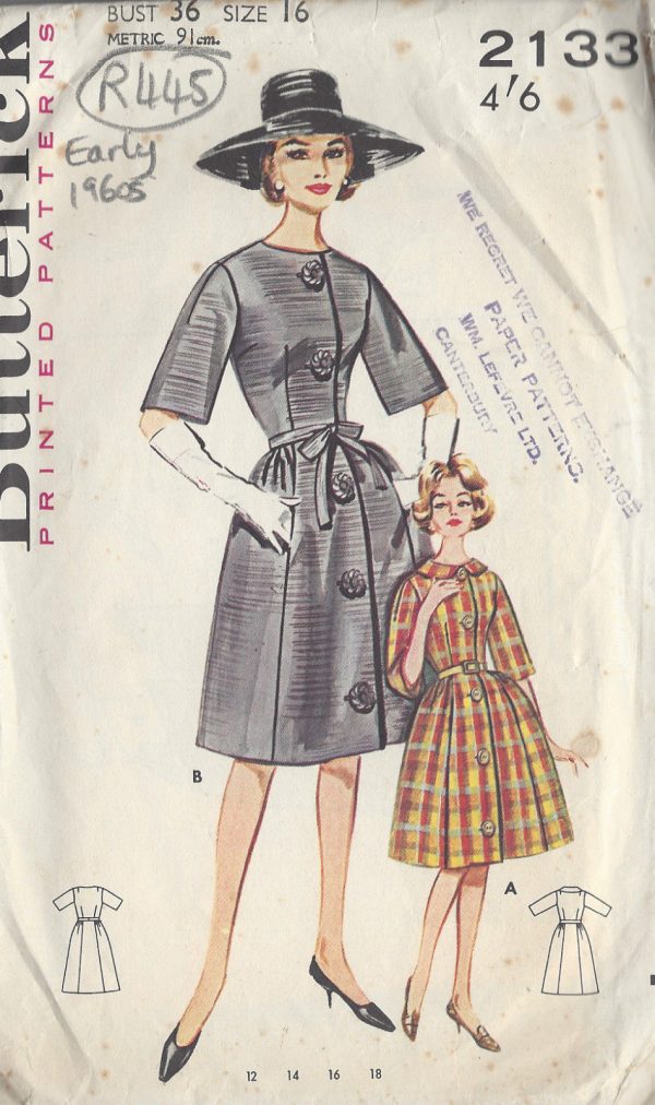 1960s-Vintage-Sewing-Pattern-DRESS-B36-R445-251153259312