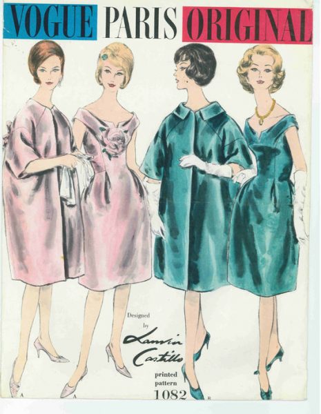 1961-Vintage-VOGUE-Sewing-Pattern-B38-DRESS-COAT-R1787R-JEANNE-LANVIN-252788055992-6