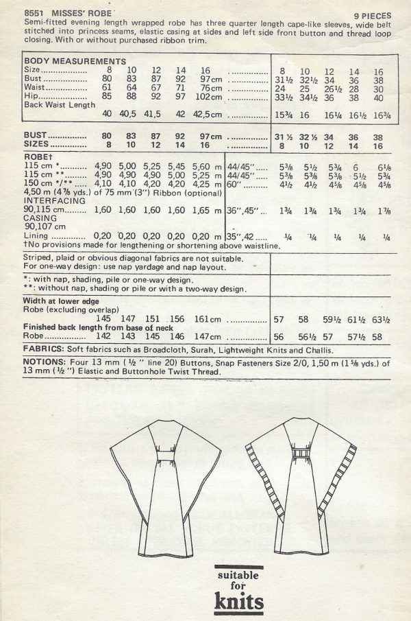 1970s-Vintage-VOGUE-Sewing-Pattern-B34-ROBE-DRESS-R877-251902458022-2