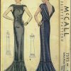 1939-Vintage-Sewing-Pattern-B32-EVENING-DRESS-R956-261203683893