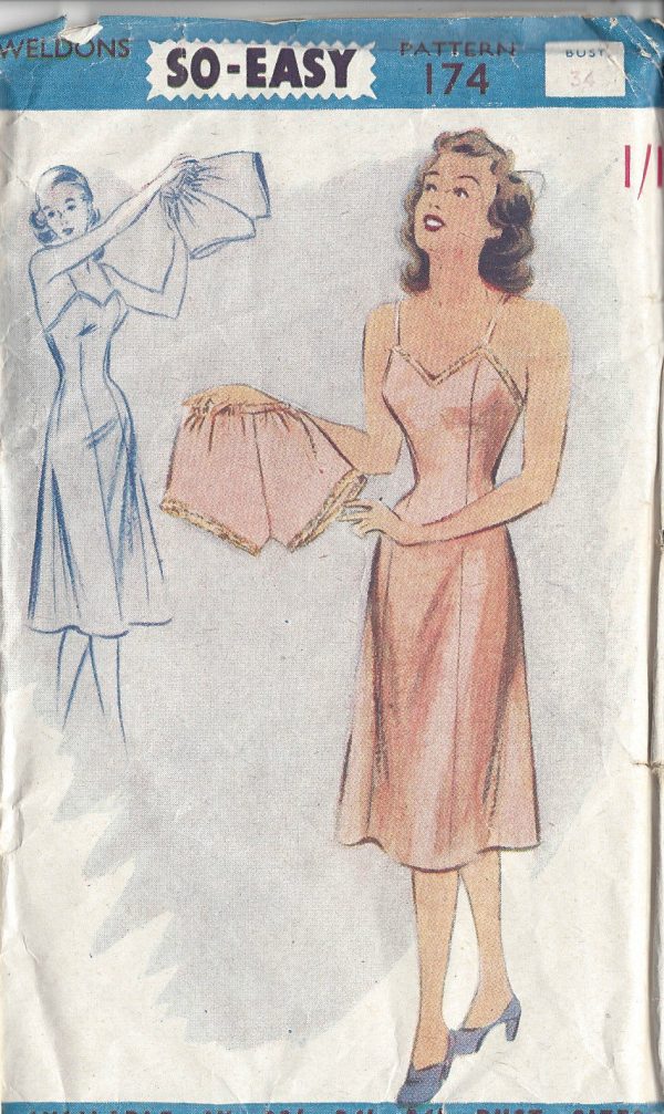 1940s-Vintage-Sewing-Pattern-B34-SLIP-KNICKERS-R594-251146671393