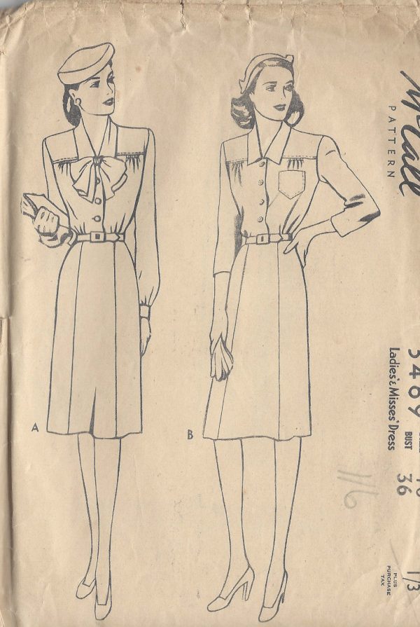 1940s-Vintage-Sewing-Pattern-B36-DRESS-R639-251172813233