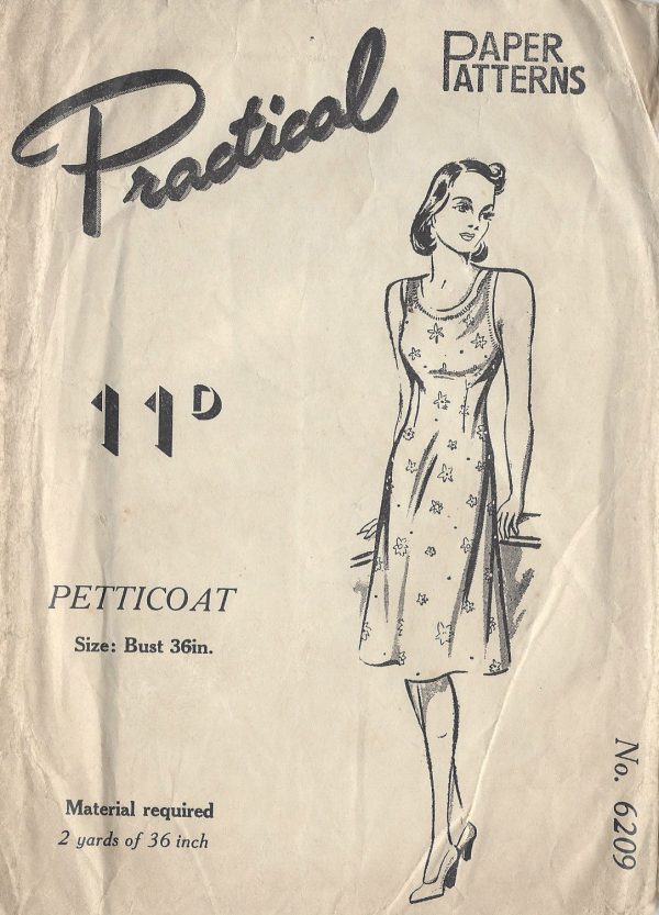 1940s-Vintage-Sewing-Pattern-B36-PETTICOAT-R612-251149768923