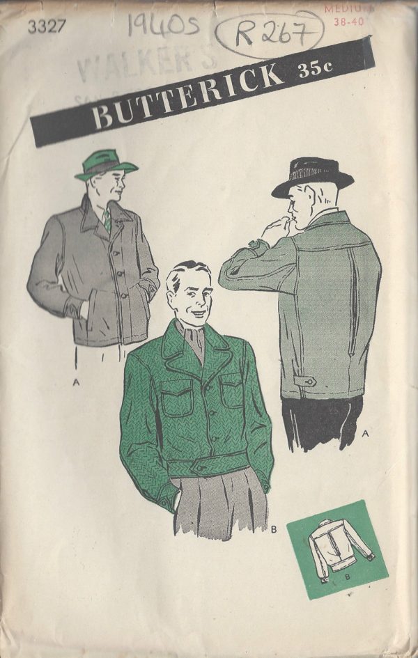 1940s Vintage Sewing Pattern Men S, Mens Vintage Peacoat Pattern