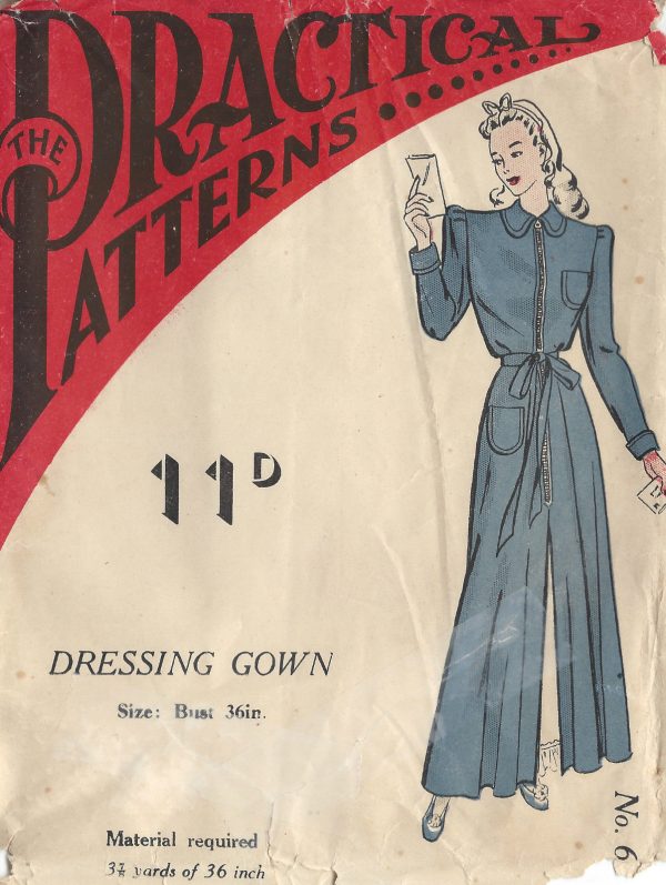 1940s-WW2-Vintage-Sewing-Pattern-36-DRESSING-GOWN-1329-261611513463