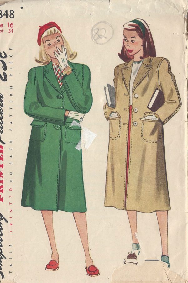 1947-Vintage-Sewing-Pattern-B34-COAT-82-251173688273