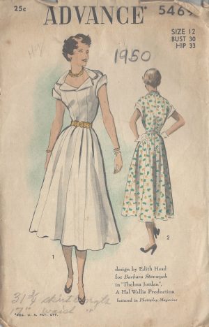 1957 Vintage Sewing Pattern B36