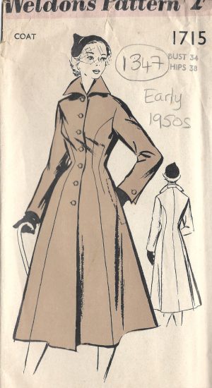 1950s Vintage Sewing Pattern B34