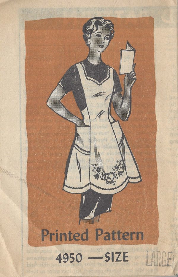 1950s-Vintage-Sewing-Pattern-B44-46-LARGE-APRON-R739-251175021603