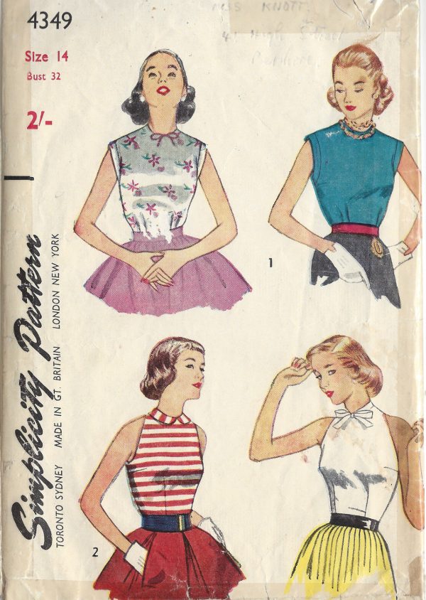 1953-Vintage-Sewing-Pattern-B32-BLOUSE-1192-251501052493