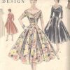 1955-Vintage-Sewing-Pattern-B34-DRESS-1796-262906959733
