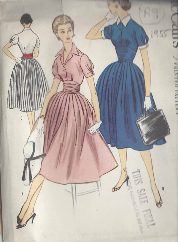 1955-Vintage-Sewing-Pattern-B34-DRESS-R9-251172215463