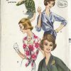 1961-Vintage-VOGUE-Sewing-Pattern-B36-WRAPPED-BLOUSE-1467-261986936383