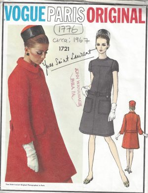 1960s Vintage VOGUE Sewing Pattern B34 SUIT JACKET SKIRT BLOUSE SCARF ...