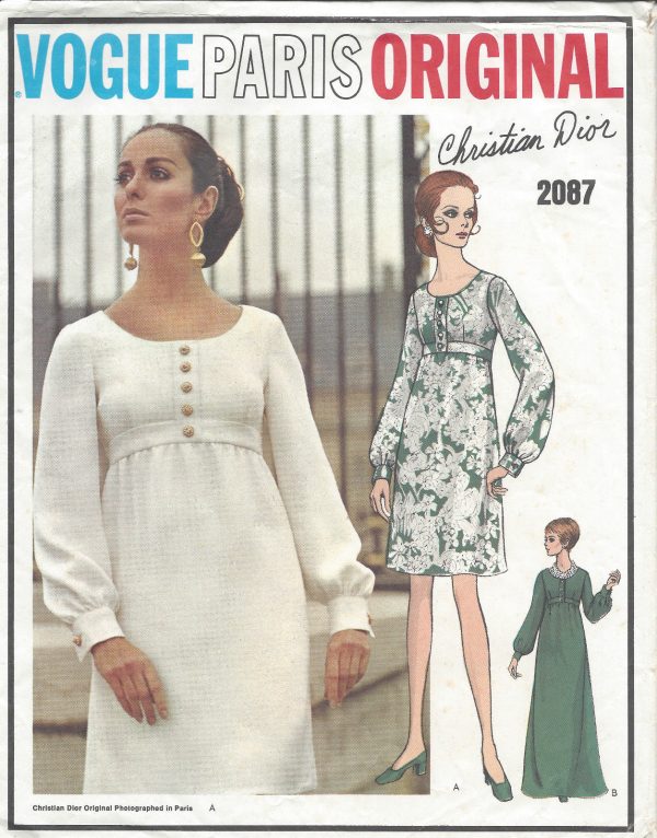 1969-Vintage-VOGUE-Sewing-Pattern-B36-DRESS-1041-BY-CHRISTIAN-DIOR-251300052183