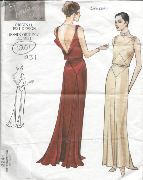 1931-Vintage-VOGUE-Sewing-Pattern-B32-12-DRESS-1201-262847911834