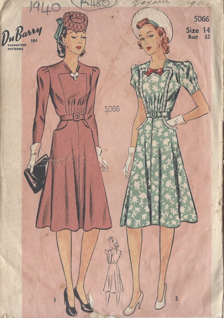 1940s Dress Patterns available from The Vintage Pattern Shop