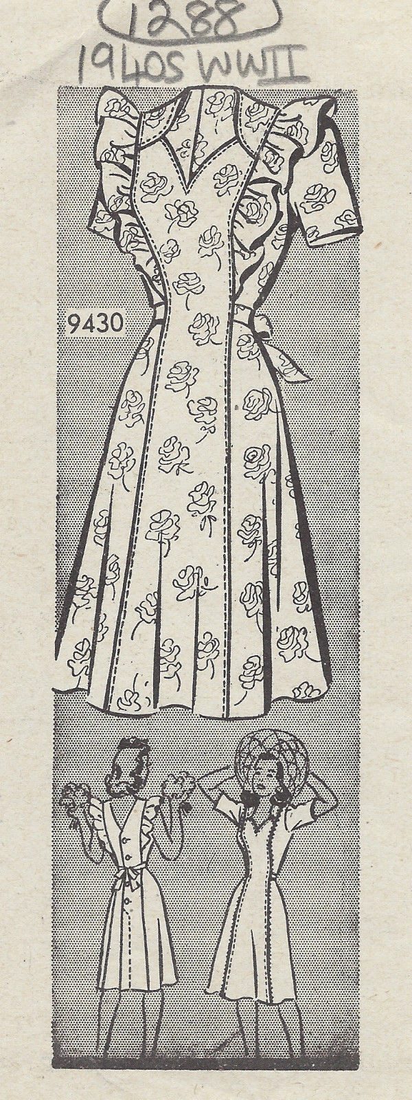 1940s-Vintage-Sewing-Pattern-DRESS-PINAFORE-B34-1288-By-Marian-Martin-251563953074