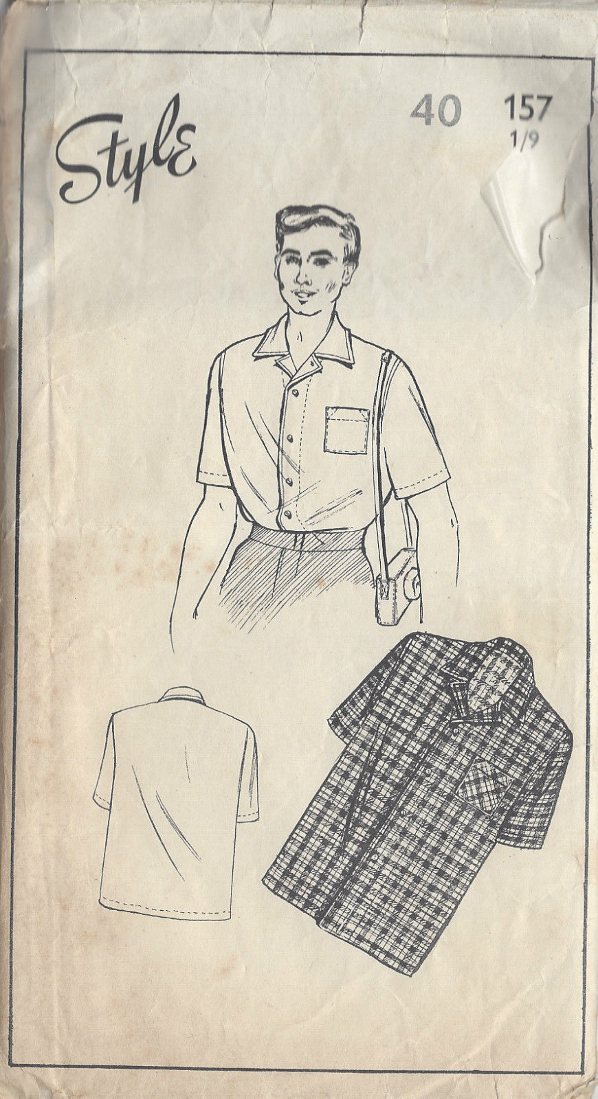 1940s Vintage Sewing Pattern MEN'S SHIRT S40 (R642) - The Vintage