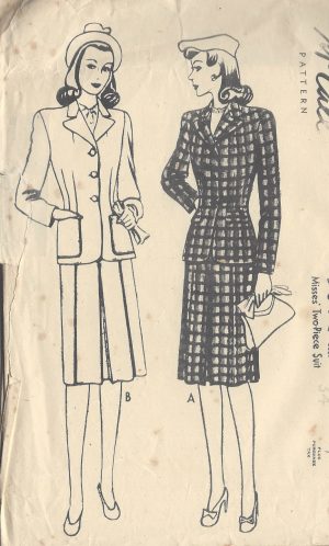 1940s WW2 Vintage Sewing Pattern B36 LUMBER JACKET LADIES (1361) - The ...