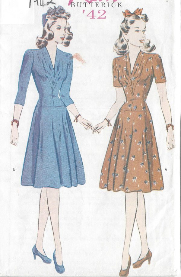 1942-Vintage-Sewing-Pattern-DRESS-B31-12-32-12-34-R419-251143876584