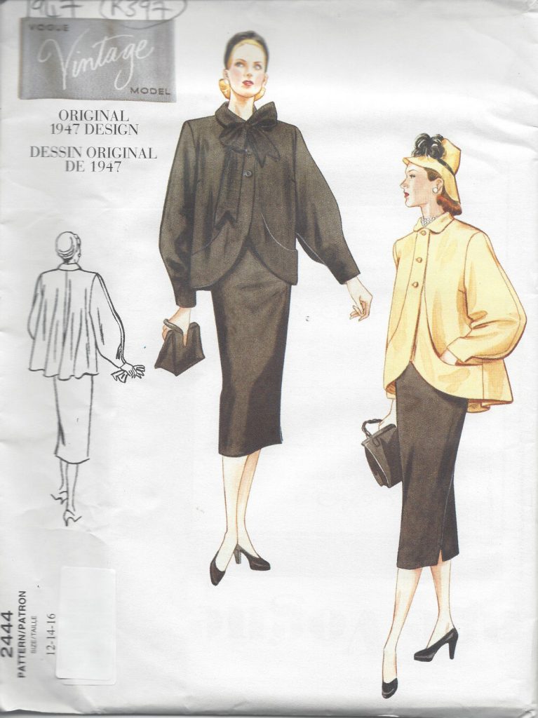 V1947 Pattern 1947 Vintage VOGUE Sewing Pattern B34