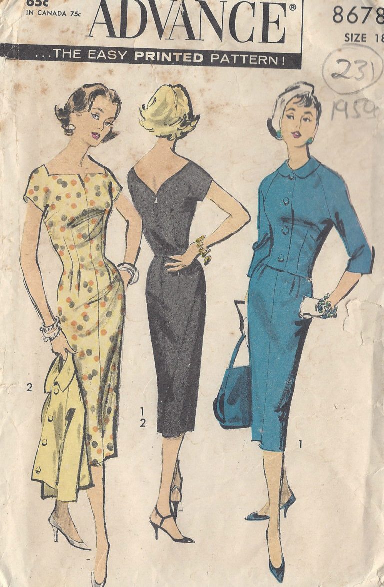 1950s Vintage Sewing Pattern Dress & Jacket B38