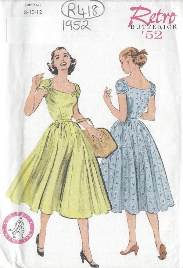 1952-Vintage-Sewing-Pattern-B31-12-32-12-34-DRESS-R418-251157389854