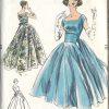 1956-Vintage-VOGUE-Sewing-Pattern-EVENING-COCKTAIL-DRESS-B32-1433R-251966902044