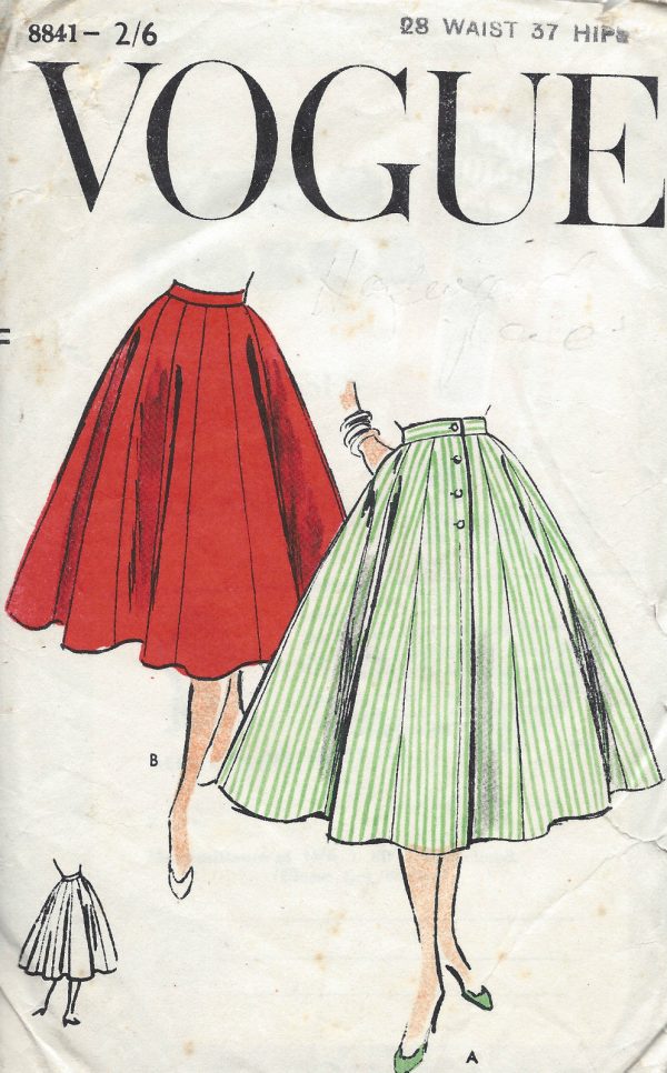 1956-Vintage-VOGUE-Sewing-Pattern-W28-SKIRT-1251-261485600994