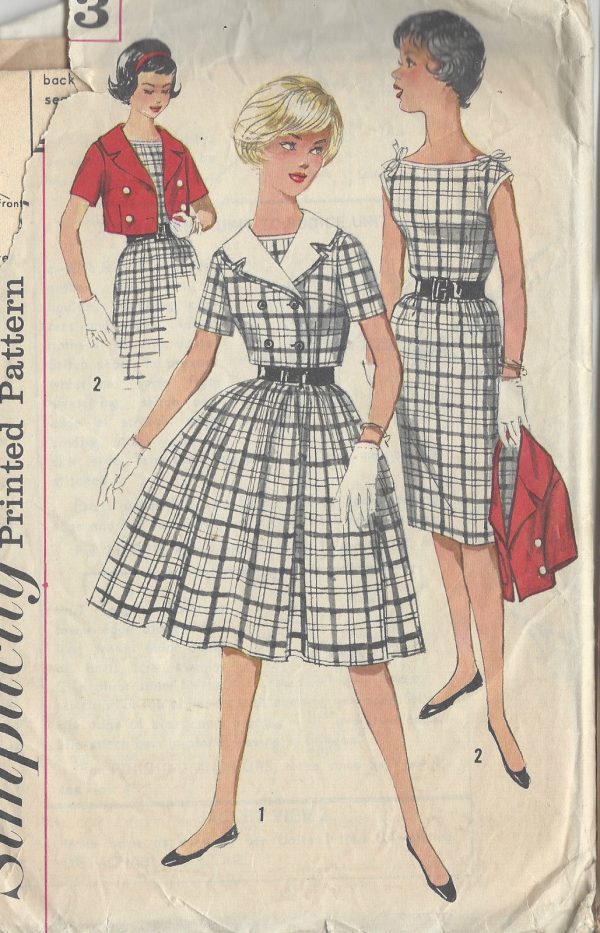 1960s-Vintage-Sewing-Pattern-B33-DRESS-JACKET-R643-251175161324