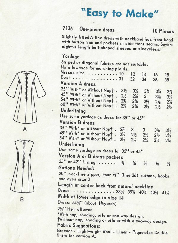 1960s-Vintage-VOGUE-Sewing-Pattern-B38-DRESS-1592-252331510524-2
