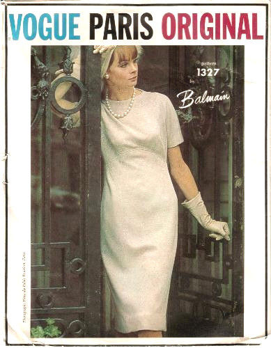 1966-Vintage-VOGUE-Sewing-Pattern-DRESS-B36-1724-BALMAIN-252490558834