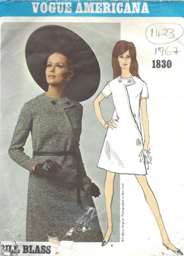 1967-Vintage-VOGUE-Sewing-Pattern-DRESS-B31-1423-By-Bill-Blass-261940464844