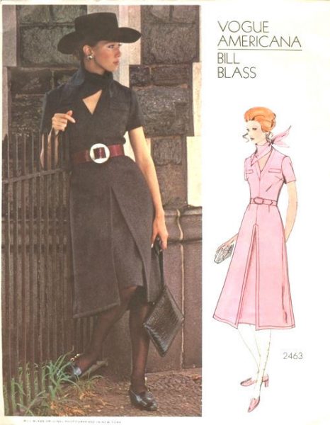 1971-Vintage-VOGUE-Sewing-Pattern-B36-DRESS-SCARF-1698-By-Bill-Blass-252471121954